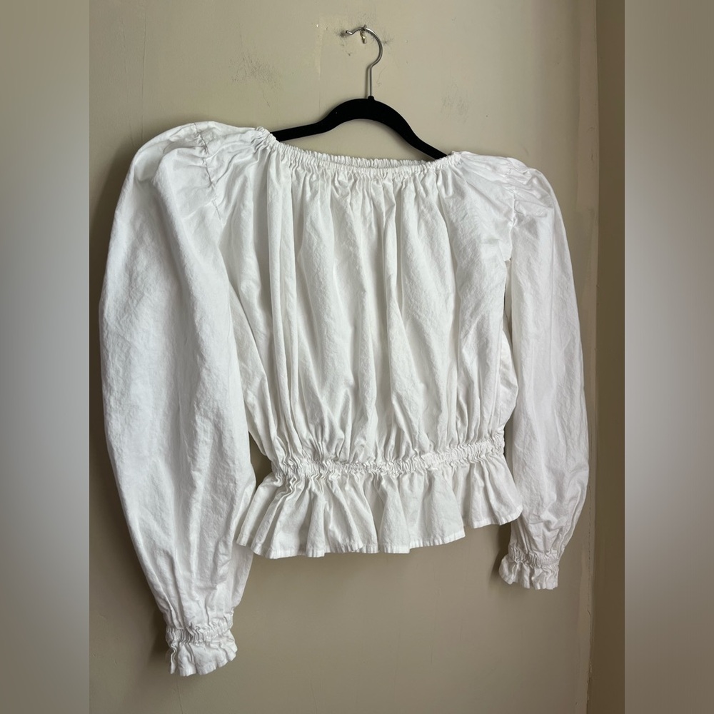 vintage handmade renaissance fair medieval puff sleeve blouse